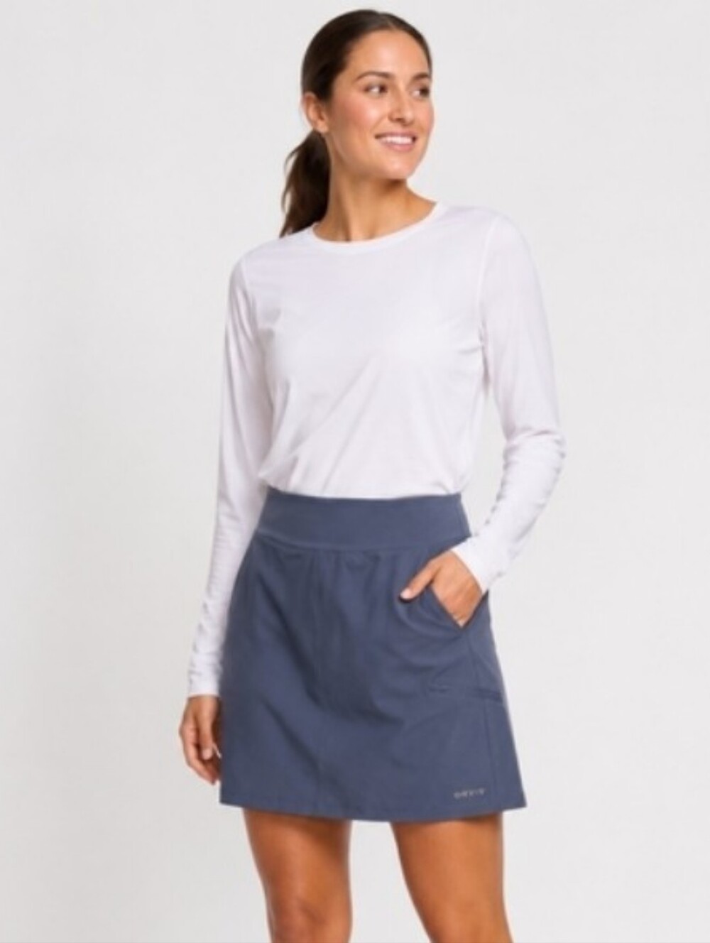 Orvis Skort Slosh Women's Zip Pocket Rear Yoke Inner Layer Short Size Large